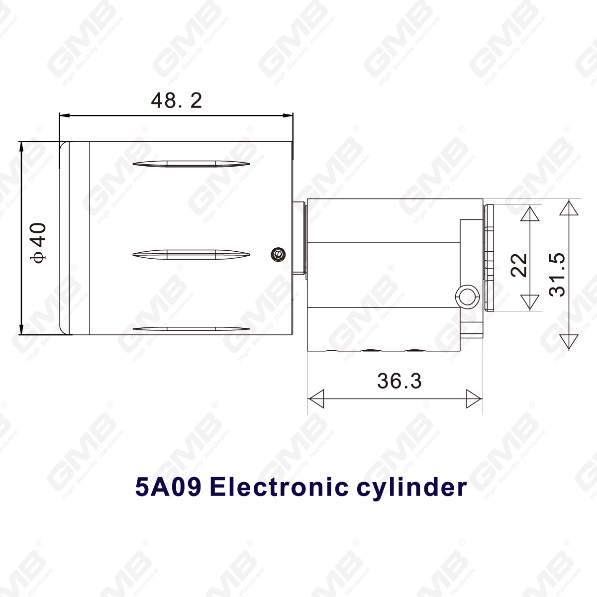 High Security Multi-Unkerlocking Ways IP65 WiFi WiFi Digital Réglable Profil modulaire Smart Electronic Door Lock Cylinder （5A09）