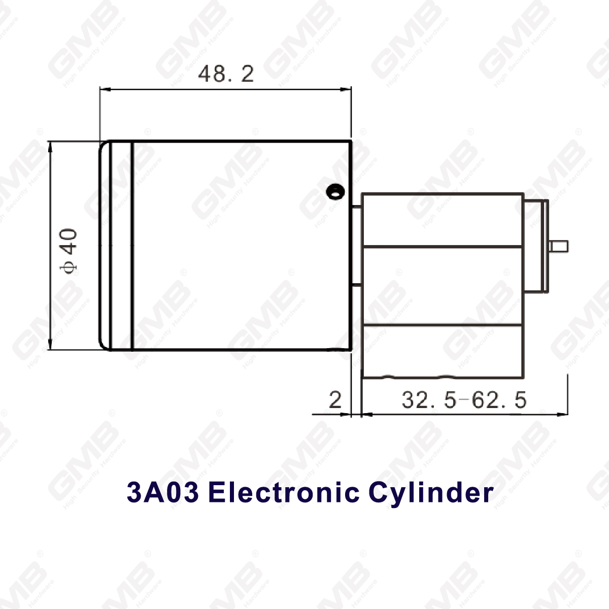 Biométrique Smart NFC Carte Mot de passe Mot de passe Cylindre électronique Cylindre (3A03)
