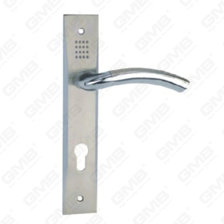 Poignée de porte Tirer la poignée de la quincaillerie de porte en bois Handle de verrouillage Poignée de porte sur plaque pour mousse de serrure à mortaise par alliage de zinc ou poignée de plaque de porte en acier (L839-Z37-KC)