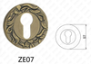 Poignée de porte en aluminium en alliage de zinc Zamak Rosette ronde (ZE07)