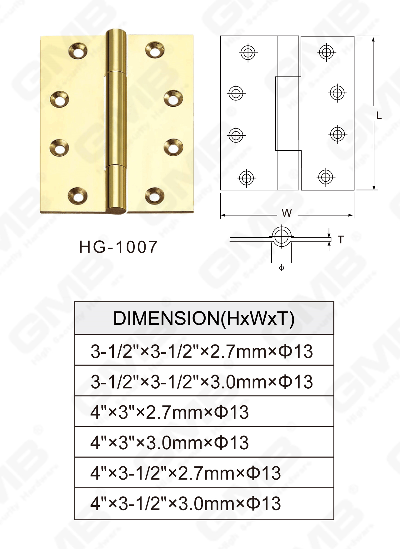Brass Hinge Series_HG-1007-18