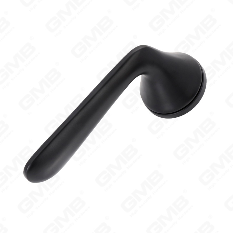 Nouvelle poignée de porte en aluminium de décoration de maison moderne sur rosace ronde