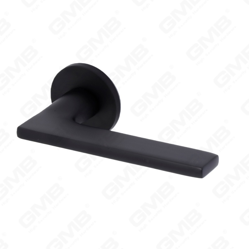 Nouvelle poignée de porte en aluminium de décoration de maison moderne sur rosace ronde