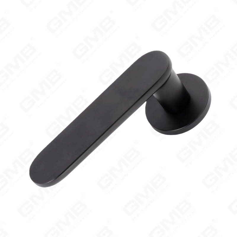 Nouvelle poignée de porte en aluminium de décoration de maison moderne sur rosace ronde