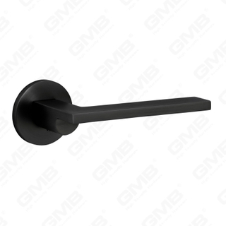 Nouvelle poignée de porte en aluminium de décoration de maison moderne sur rosace ronde