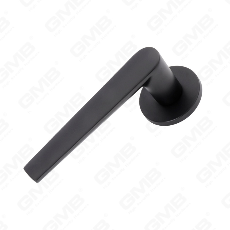 Nouvelle poignée de porte en aluminium de décoration de maison moderne sur rosace ronde