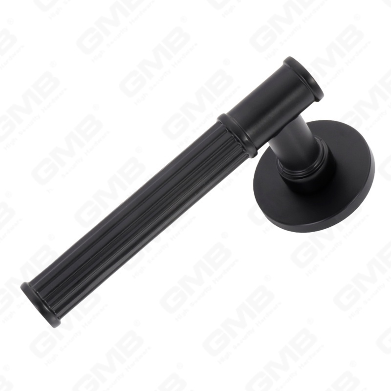 Nouvelle poignée de porte en aluminium de décoration de maison moderne sur rosace ronde