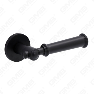 Nouvelle poignée de porte en aluminium de décoration de maison moderne sur rosace ronde