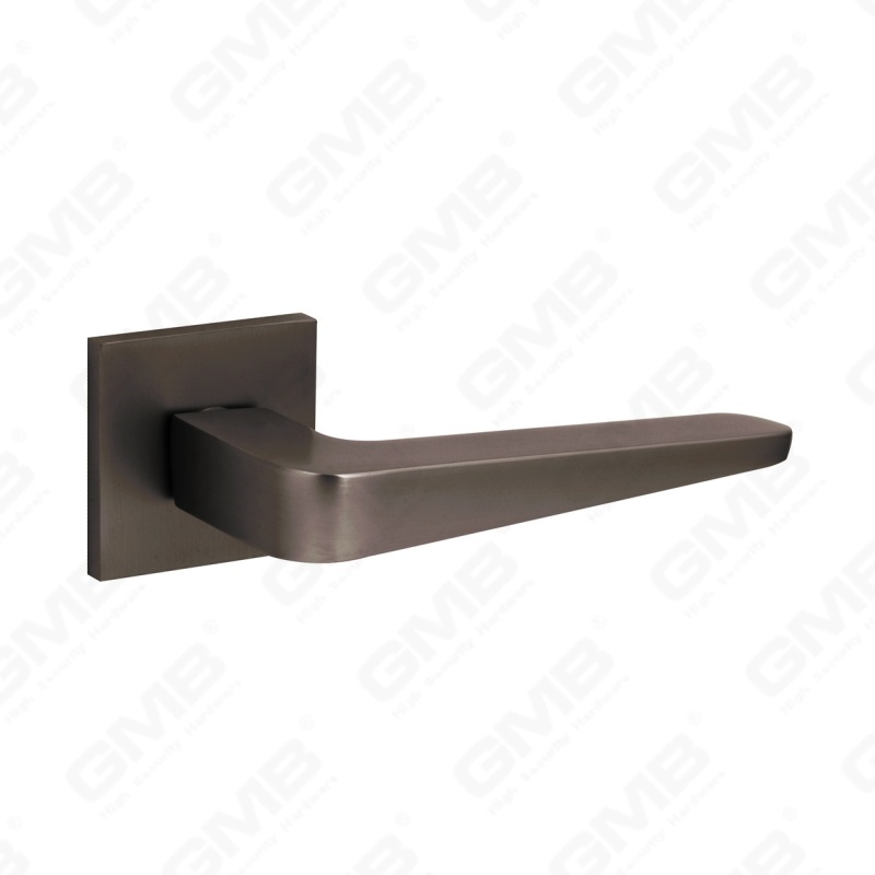 Nouvelle poignée de porte en aluminium de décoration de maison moderne sur rosace ronde