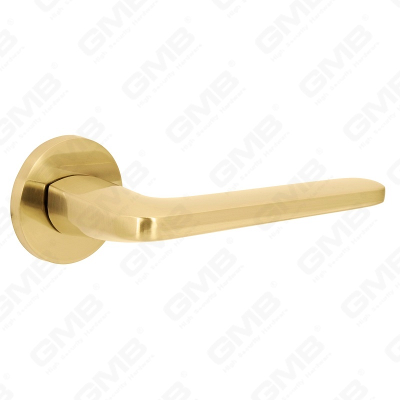 Nouvelle poignée de porte en aluminium de décoration de maison moderne sur rosace ronde