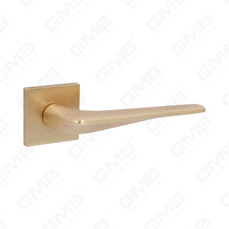 Nouvelle poignée de porte en aluminium de décoration de maison moderne sur rosace ronde