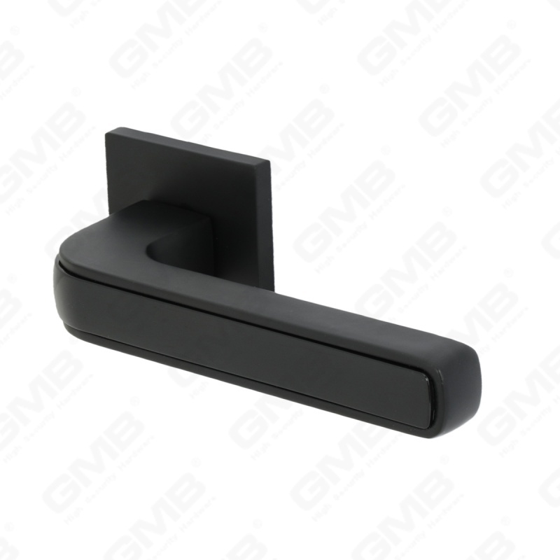 Nouvelle poignée de porte en aluminium de décoration de maison moderne sur rosace ronde