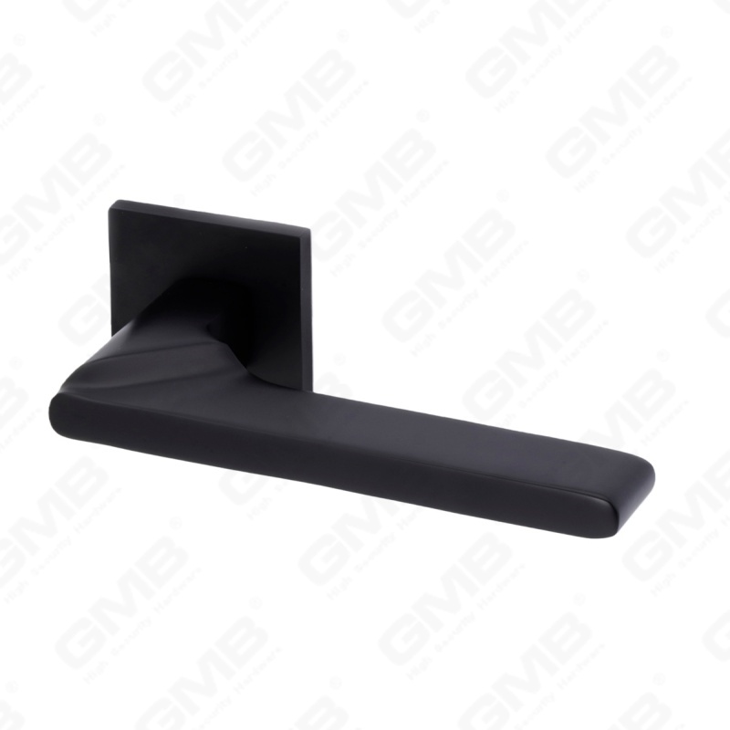 Nouvelle poignée de porte en aluminium de décoration de maison moderne sur rosace ronde