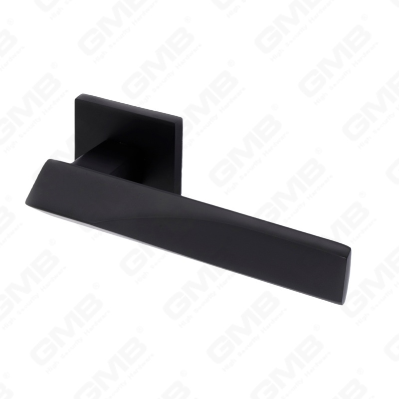 Nouvelle poignée de porte en aluminium de décoration de maison moderne sur rosace ronde