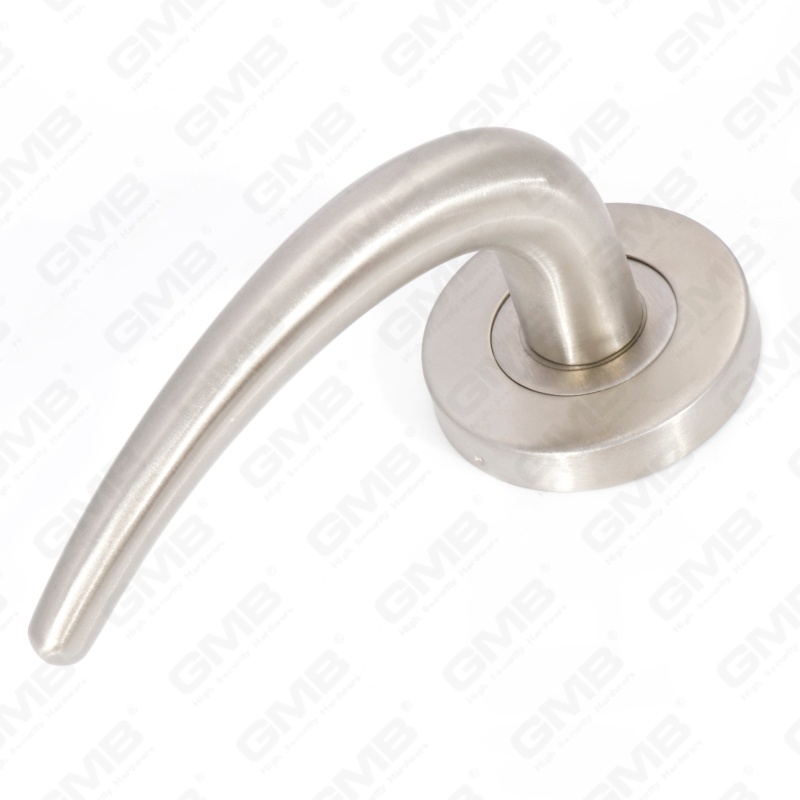 Poignée de levier de porte intérieure ronde d'entrée en acier inoxydable SUS304 de haute qualité BS En1906 Grade 4 (LHT009)