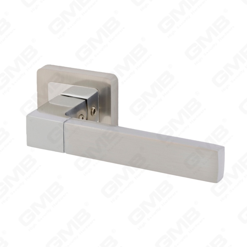 Nouvelle poignée de porte en aluminium de décoration de maison moderne sur rosace ronde