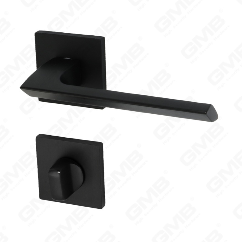 Nouvelle poignée de porte en aluminium de décoration de maison moderne sur rosace ronde