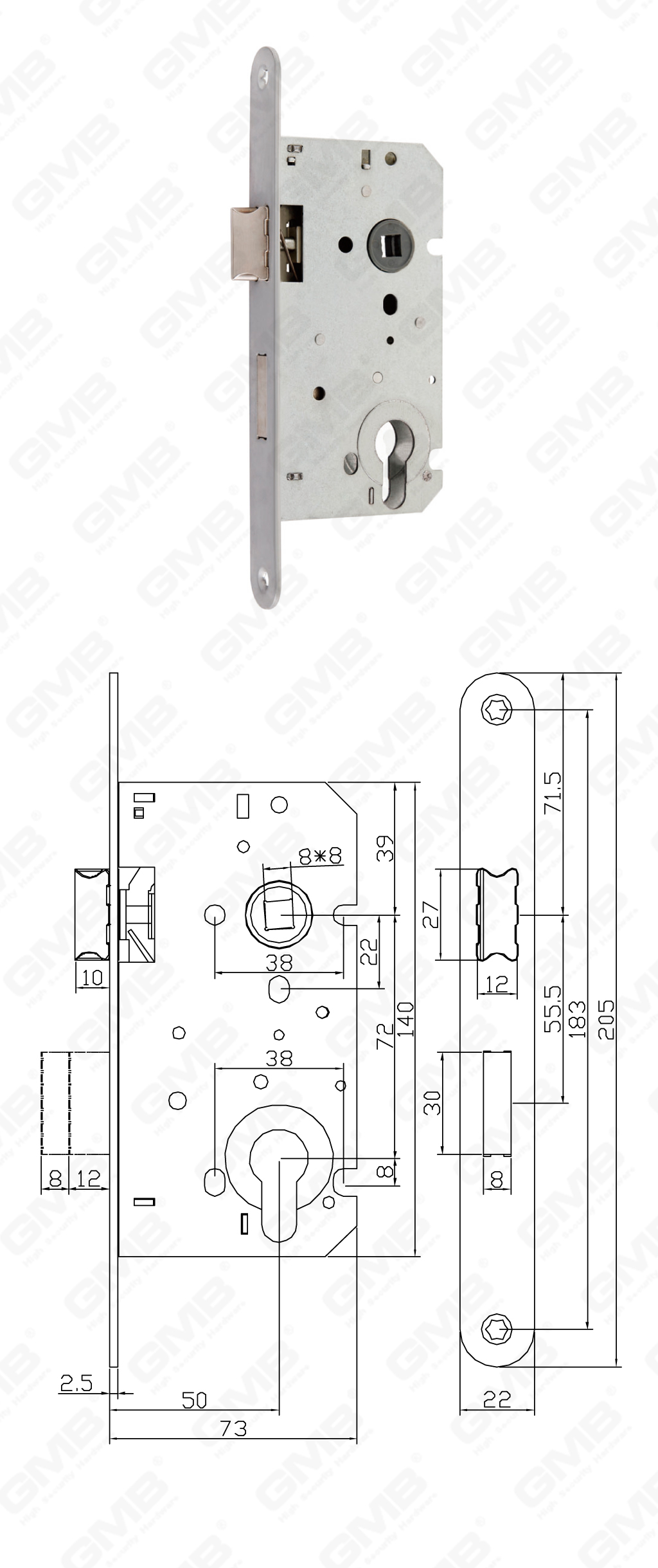 02 Serrure &agrave; mortaiser第二部分_PZ72.50MR-92