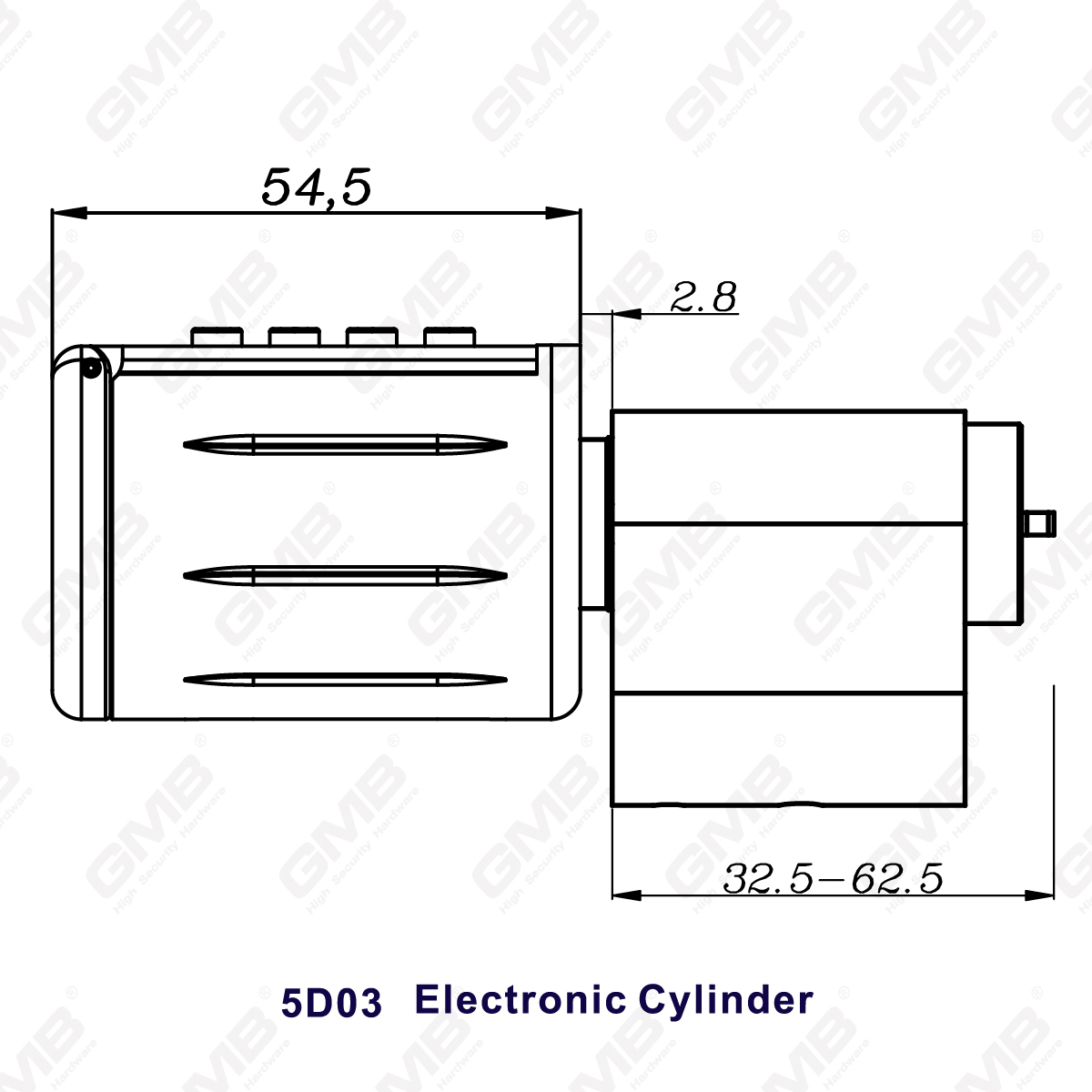 MOT-SECTIVE MULTIFORME MULTIFORMES IP66 Mot de passe digital Mot de passe WiFi WiFi Digital Réglable Profil Tuya / TT App Smart Electronic Door Lock Cylinder (5D03)