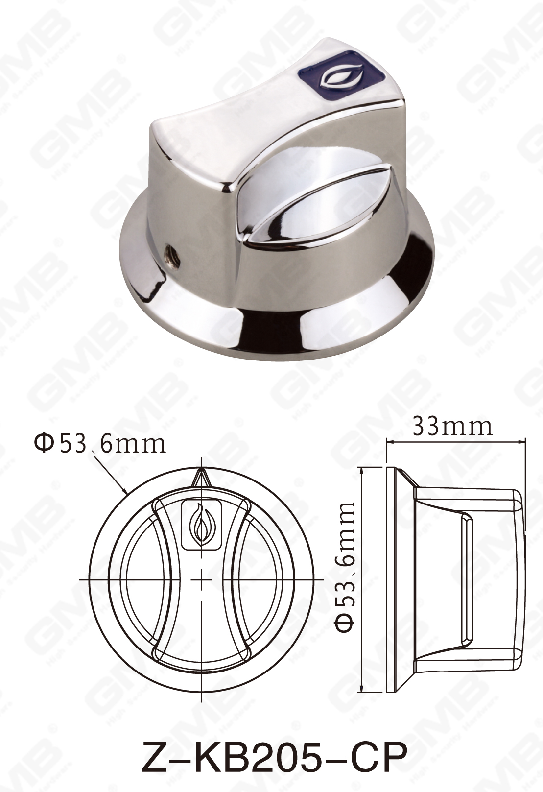 06 Handle en laiton _Z-KB205-CP-84
