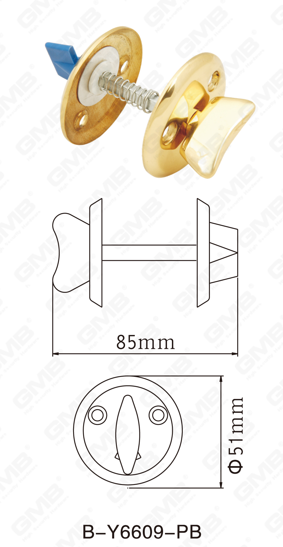 06 Handle en laiton _B-Y6609-PB-58