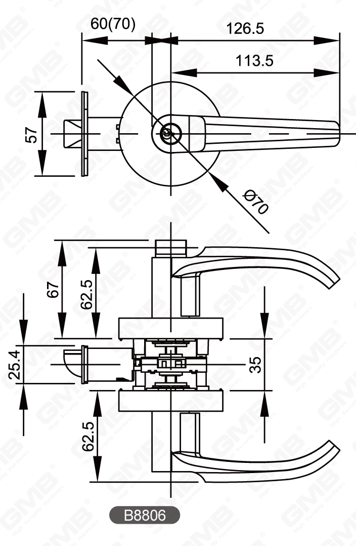 02 S&eacute;rie de verrouillage du levier tubulaire en service lourd-10