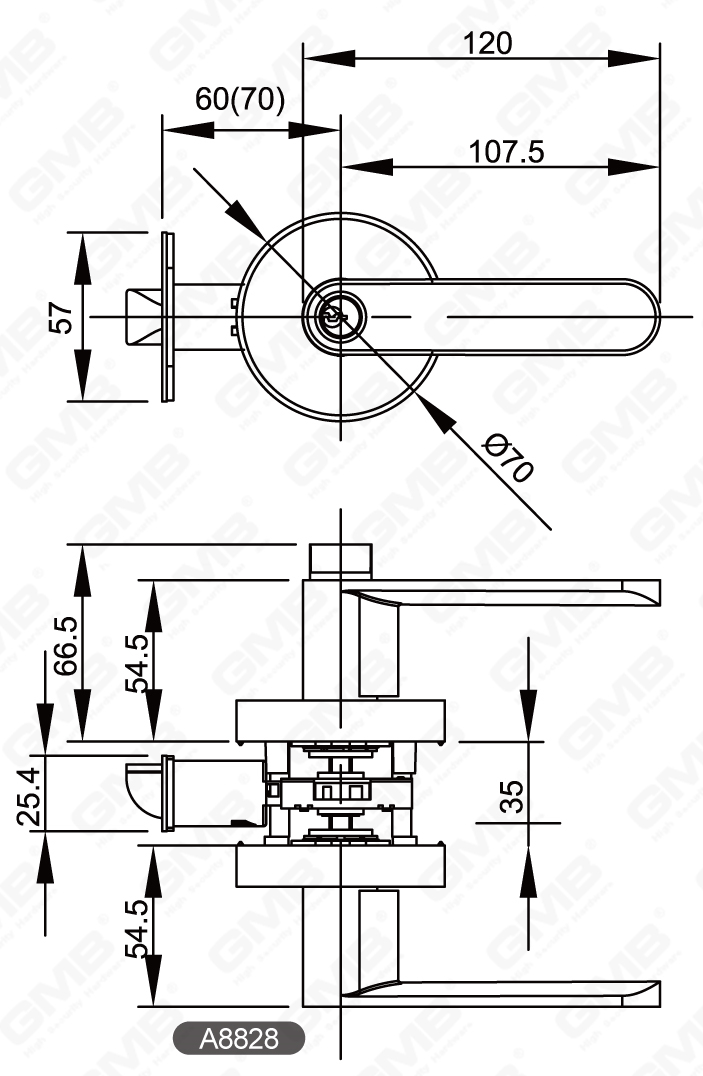 02 Serrure &agrave; levier tubulaire robuste s&eacute;rie-38