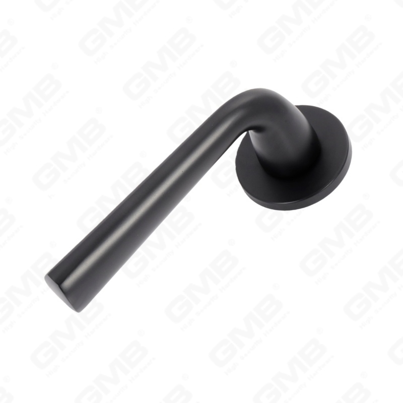 Nouvelle poignée de porte en aluminium de décoration de maison moderne sur rosace ronde