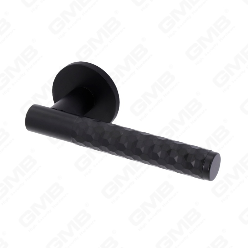 Nouvelle poignée de porte en aluminium de décoration de maison moderne sur rosace ronde