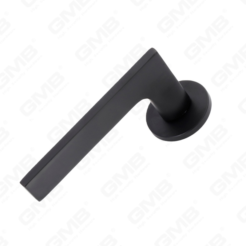 Nouvelle poignée de porte en aluminium de décoration de maison moderne sur rosace ronde