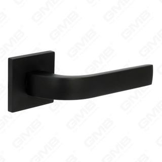 Nouvelle poignée de porte en aluminium de décoration de maison moderne sur rosace ronde