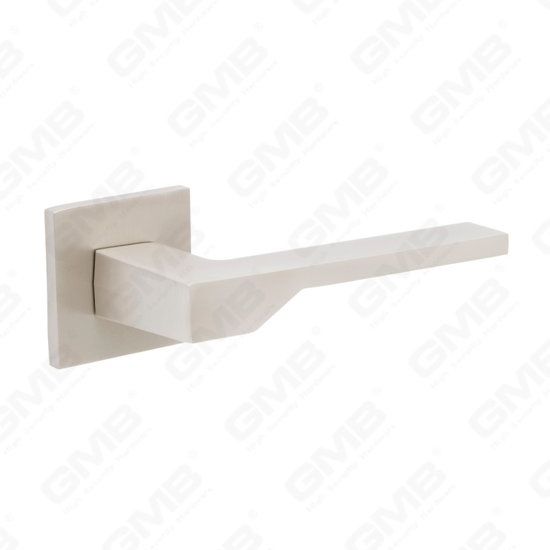 Nouvelle poignée de porte en aluminium de décoration de maison moderne sur rosace ronde