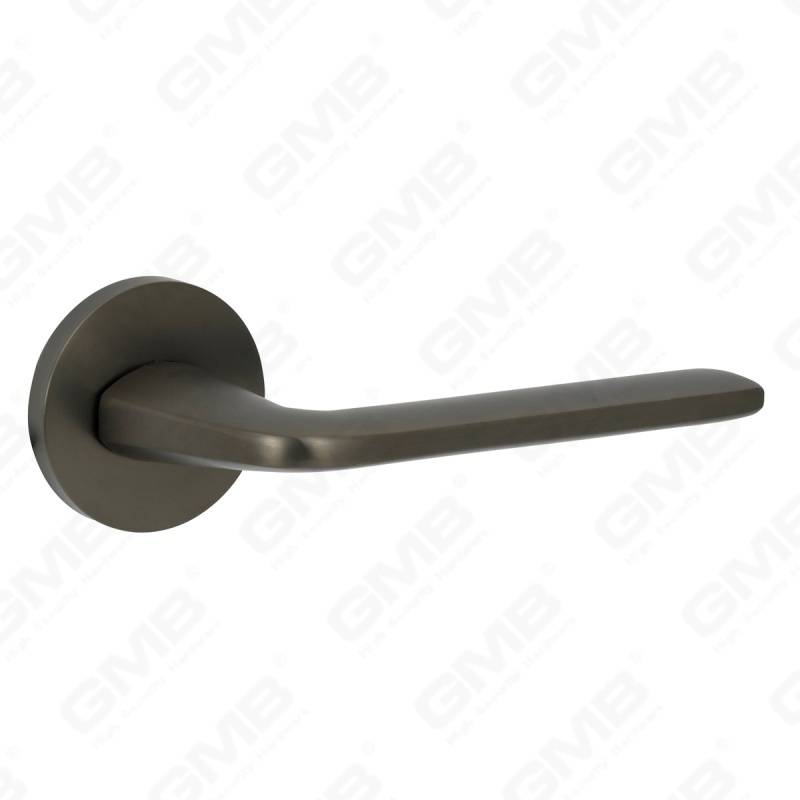 Nouvelle poignée de porte en aluminium de décoration de maison moderne sur rosace ronde