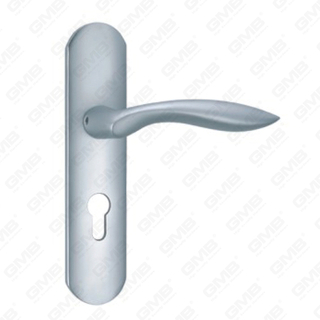 Poignée de porte en aluminium oxygéné sur la poignée de porte de la plaque (G468-G77)