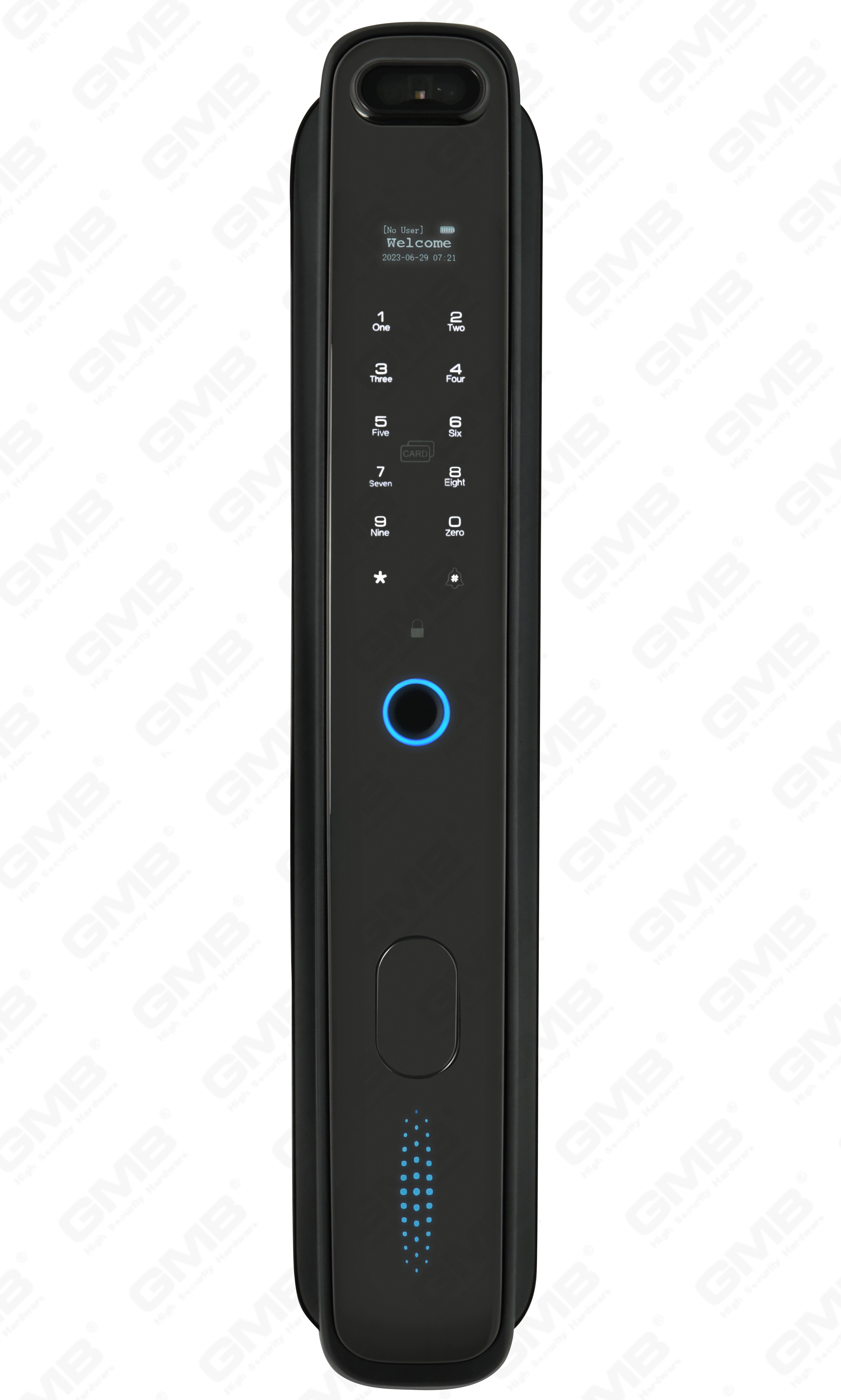 Empreinte digitale haute sécurité / carte RFID / WiFi / Tuya / TT App / avec caméra Intelligent anti-PEP Digital Smart Door Lock (824)