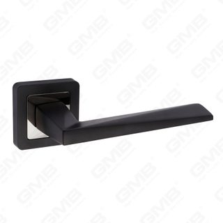 Nouvelle poignée de porte en aluminium de décoration de maison moderne sur rosace ronde