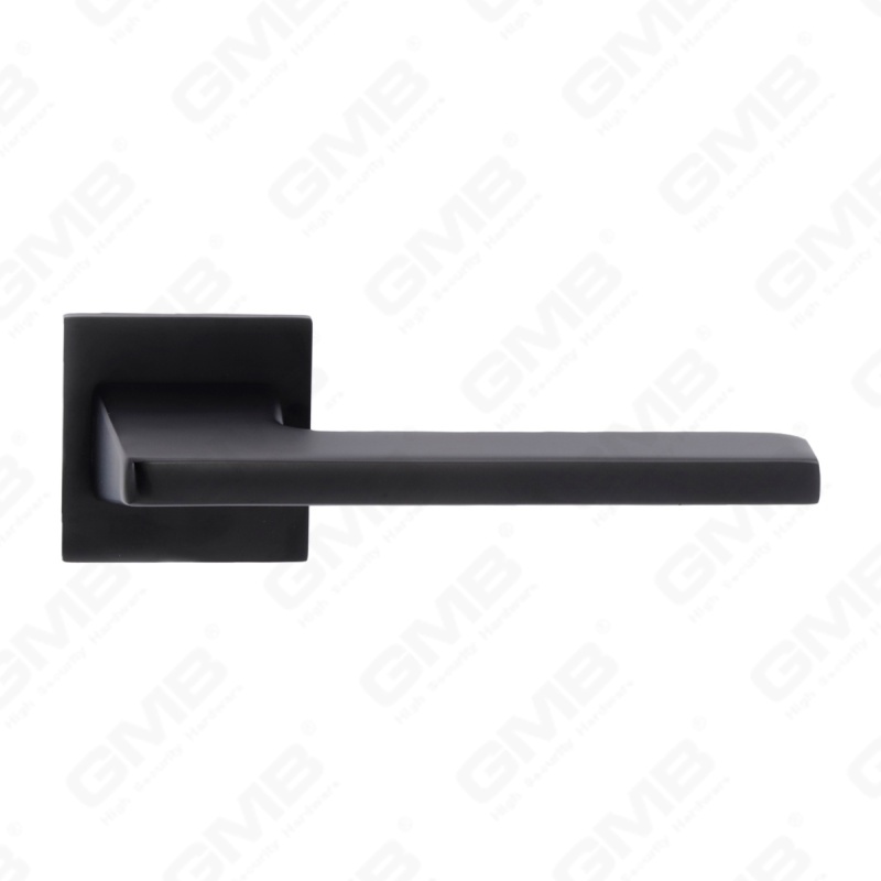 Nouvelle poignée de porte en aluminium de décoration de maison moderne sur rosace ronde