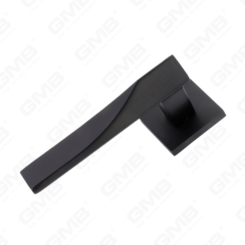 Nouvelle poignée de porte en aluminium de décoration de maison moderne sur rosace ronde