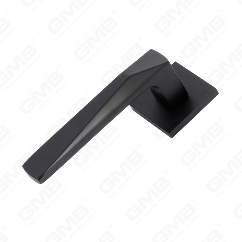 Nouvelle poignée de porte en aluminium de décoration de maison moderne sur rosace ronde