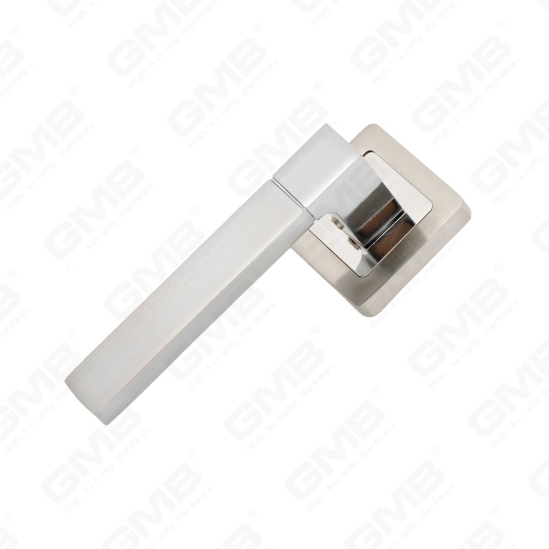 Nouvelle poignée de porte en aluminium de décoration de maison moderne sur rosace ronde