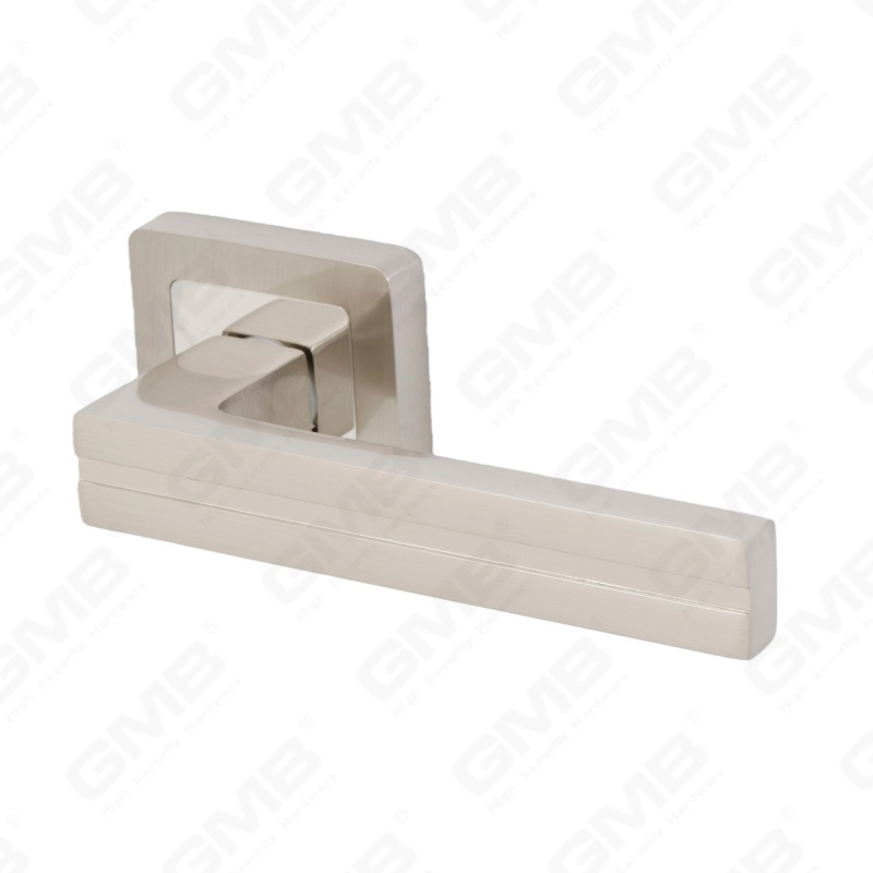 Nouvelle poignée de porte en aluminium de décoration de maison moderne sur rosace ronde