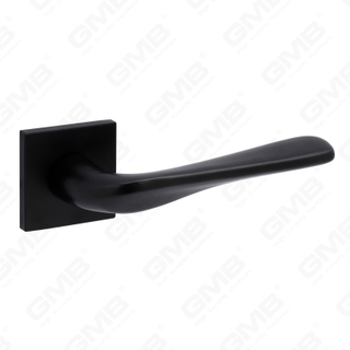 Nouvelle poignée de porte en aluminium de décoration de maison moderne sur rosace ronde