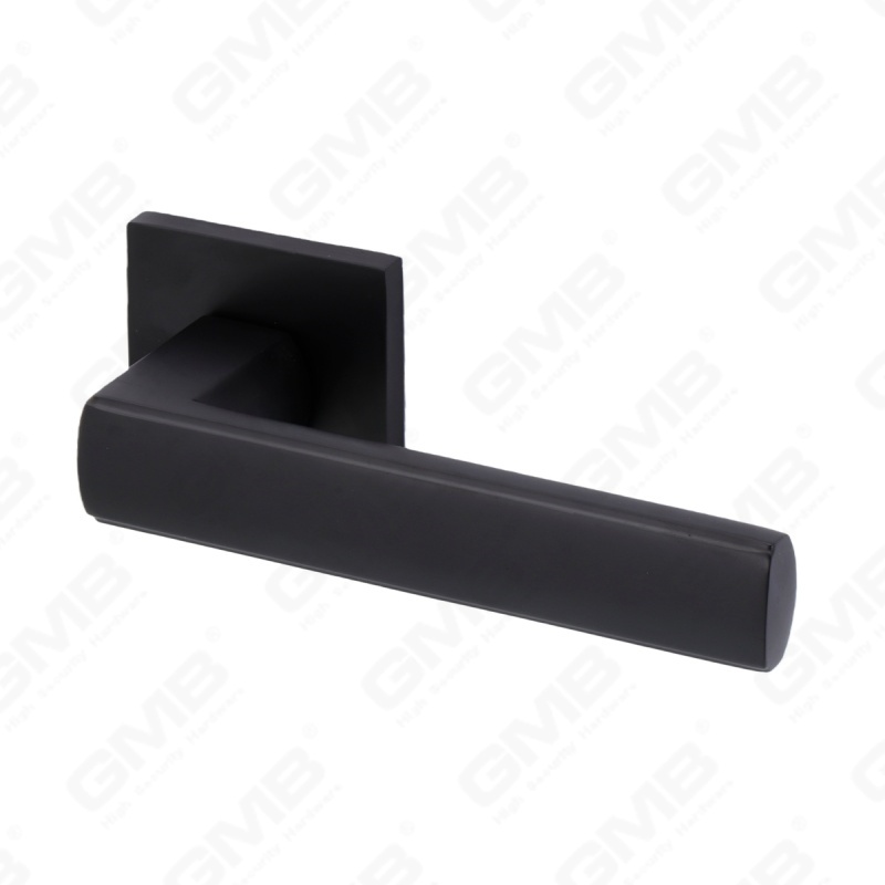 Nouvelle poignée de porte en aluminium de décoration de maison moderne sur rosace ronde