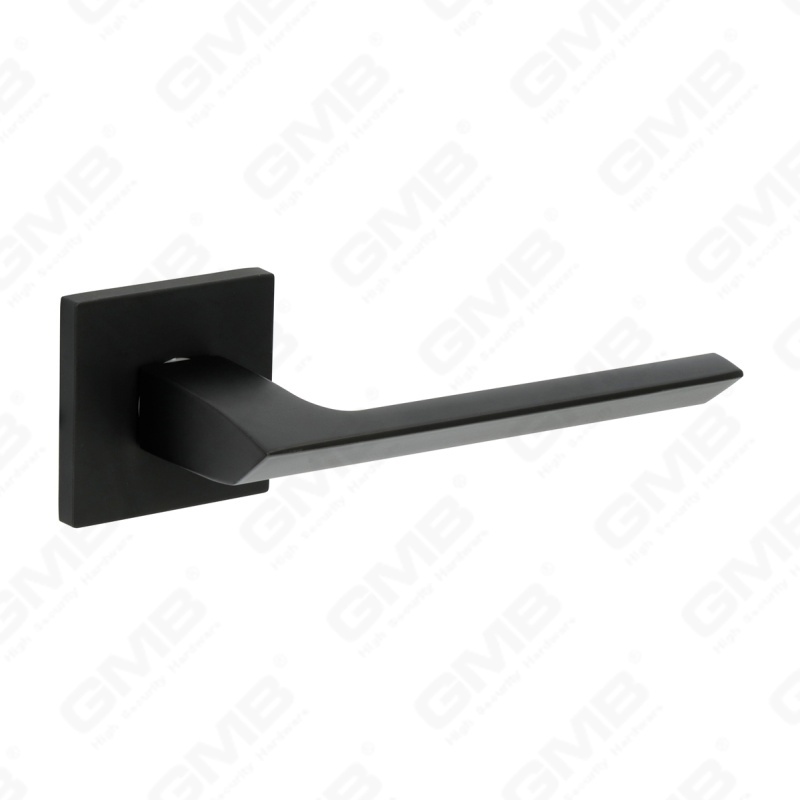 Nouvelle poignée de porte en aluminium de décoration de maison moderne sur rosace ronde