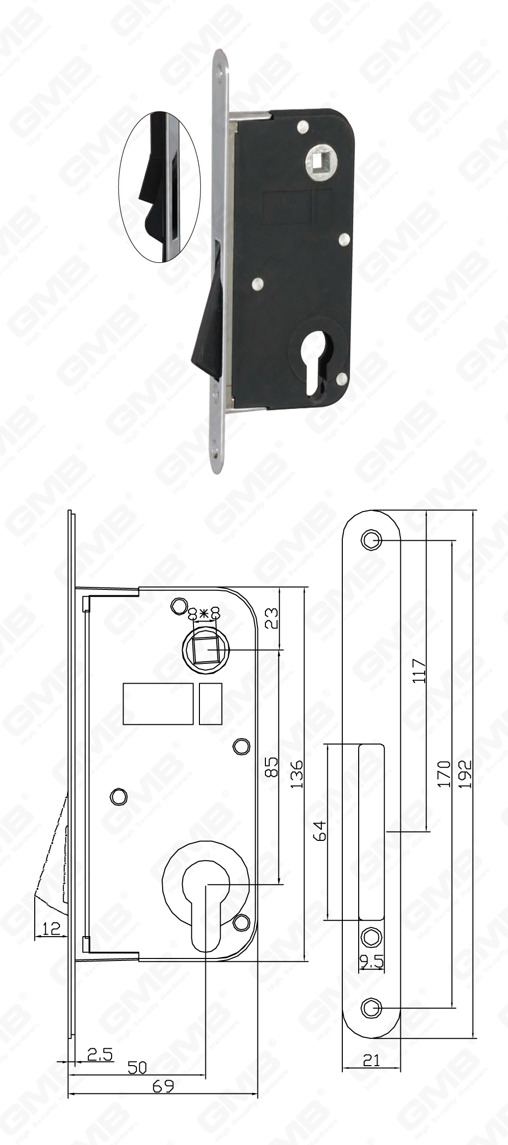 02 Serrure &agrave; mortaise第一部分_CX8550C-A-16
