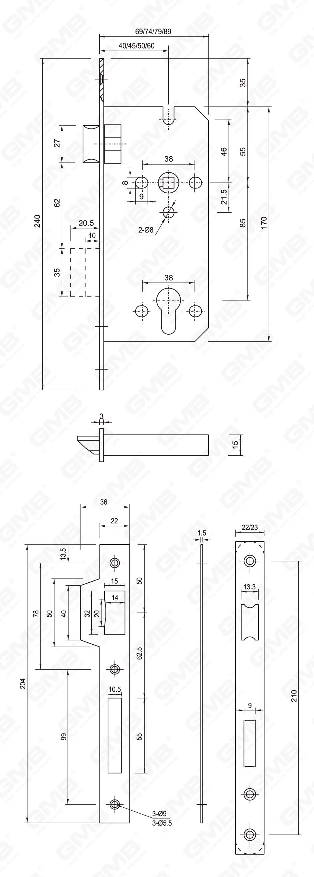 04 Serrure en acier inoxydable_4085Z-54
