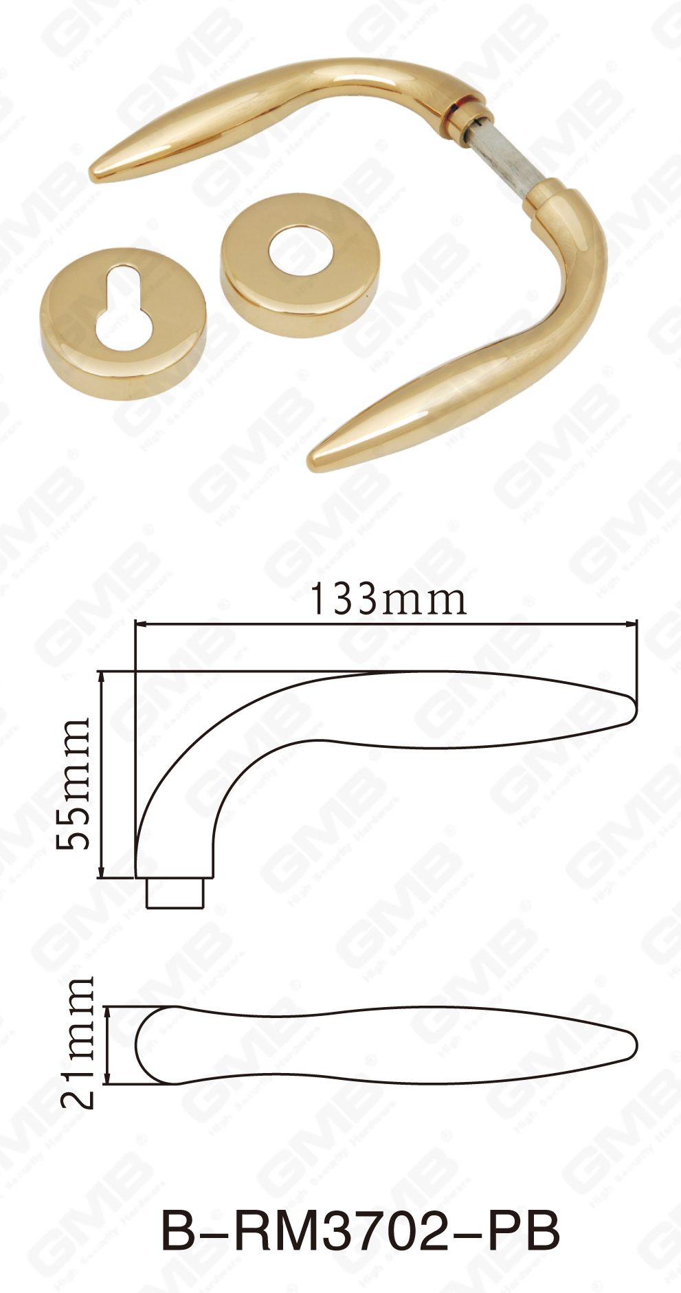 06 Handle en laiton _B-RM3702-PB-40