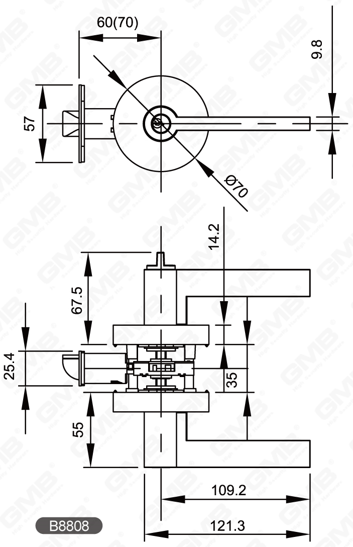 02 S&eacute;rie de verrouillage du levier tubulaire en service lourd-14
