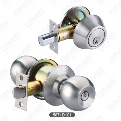 Ensemble de verrouillage de porte combinée avec des ensembles de combo matériel de verrouillage de bouton [587 + D101]