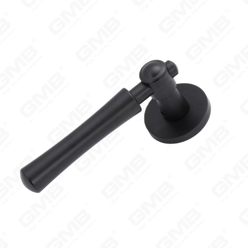 Nouvelle poignée de porte en aluminium de décoration de maison moderne sur rosace ronde